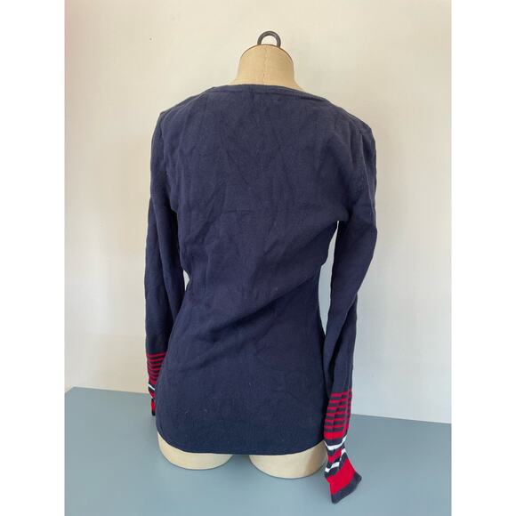 Tommy Hilfiger womens blue Sweater with embroidered logo size M - Picture 3 of 8